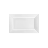 9.5" White Rectangular Plastic Plates (120 Count) - Yom Tov Settings